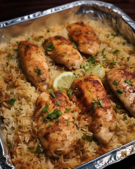 Garlic Parmesan Rice With Juicy Chicken Tenders, Cooktop Cove Chicken And Rice, Best Chicken Dishes Ever, Basketball Dinner Ideas, Best Chicken Dishes Dinners, Chicken A D Rice Recipes, Best Chicken Meals, What To Cook With Chicken Tenders, Skinless Chicken Tender Recipes