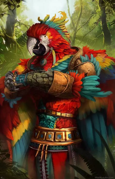 Aarakocra/Kenku D&D Character Dump - Imgur Parrot Painting, Heroic Fantasy, Fantasy Beasts, 다크 판타지, Dungeons And Dragons Characters, Dnd Art, In The Jungle, Mythical Creatures Art, Creature Concept Art