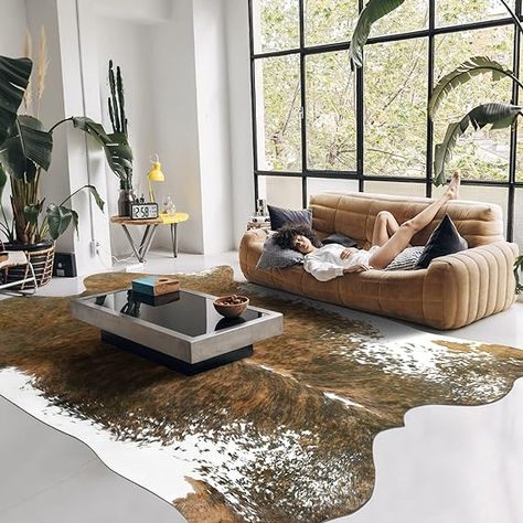 #CowPrintDecor #RusticChic #WesternStyle #FarmhouseInspo #CountryLiving #AnimalPrint #CowhideRug #CountryCharm #WildWestVibes #UniqueDesign #StylishSpaces #InteriorInspo #HomeSweetHome #DecorGoals #ModernLiving #CosyInteriors #ElegantDesign #HomeStyle #DreamHome #DesignInspiration #LivingRoomInspo #CozyLiving #ModernLivingRoom #HomeInteriors #LivingRoomDesign #FamilySpace #ComfortableHome #ChicLiving #RelaxationStation #StylishLiving Western Living Room Rug, Western Room Decor, Room Decor Rugs, Cow Print Rug, Cute Cow Print, Faux Cowhide Rug, Western Room, Cow Rug, Faux Hide Rug