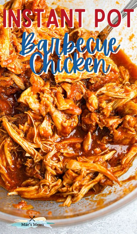 Shredded Barbecue Chicken, Pressure Cooker Bbq Chicken, Bbq Shredded Chicken, Instant Pot Bbq Chicken, Pulled Chicken Recipes, Bbq Chicken Sliders, Shredded Bbq Chicken, Barbecue Chicken Recipe, Bbq Chicken Sandwich