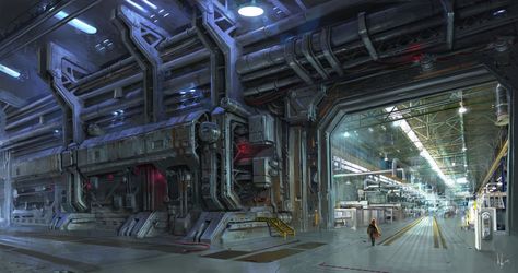 ArtStation - Project Verdas - environment20, Michal Kus Scifi Environment, Scifi Interior, Interior Concept Art, Spaceship Interior, Sci Fi City, Sci Fi Environment, Interior Concept, Space Station, Environment Design