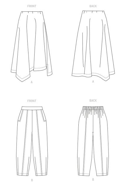 Marcy Tilton, Skirt Asymmetrical, Shabby Chic Clothes, 30th Bday, Bias Cut Skirt, Pants Sewing Pattern, Vogue Sewing, Paper Sewing Patterns, Pants Details