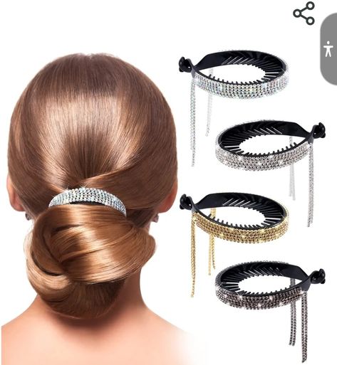 Long Hair Tools, Wedding Ponytail Hairstyles, Head Jewellery, Hair Accessories Bun, Glitter Accessories, Hairpin Accessories, Hair Accessories Pins, Cute Ponytails, Rhinestone Material