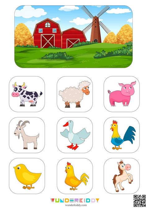 Preschool Farm Crafts, Farm Animals Activities, My Busy Books, Animal Classification, Farm Preschool, Animal Flashcards, Animal Worksheets, Preschool Art Activities, Animal Crafts For Kids