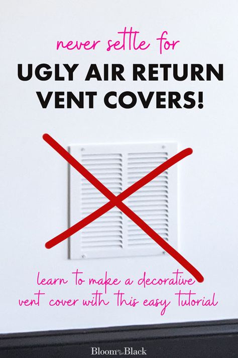 Hvac Register Cover, Ac Grate Cover, New Home Improvement Ideas, Covering Air Return Vents, Air Conditioner Cover Indoor Ideas, Ways To Cover Breaker Panel, Cold Air Return Ideas, Decorate Around Air Return, Water Heater Door Cover Ideas