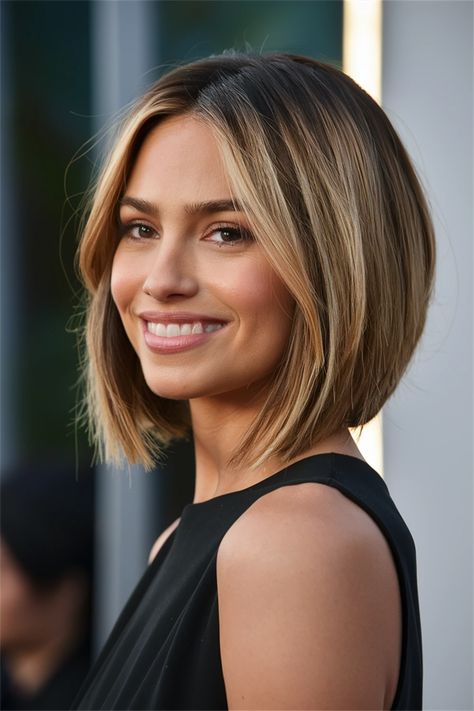 Transform your look with exquisite balayage hair perfect for any bob style! Whether your hair is chin length or shoulder length, this low maintenance technique adds depth with beautiful highlights. Combine dark roots with caramel or blonde hues for a chic, modern twist. Ideal for every season, balayage can create a radiant effect with soft babylights or bold peekaboo highlights. Discover the perfect balayage bob that suits your personality and enhances your natural beauty! Dark Blonde Balayage Bob, Low Maintenance Blonde Balayage, Balayage Short Bob, Perfect Balayage, Long Bob Balayage, Bob Balayage, Dark Blonde Balayage, Partial Balayage, Beautiful Highlights