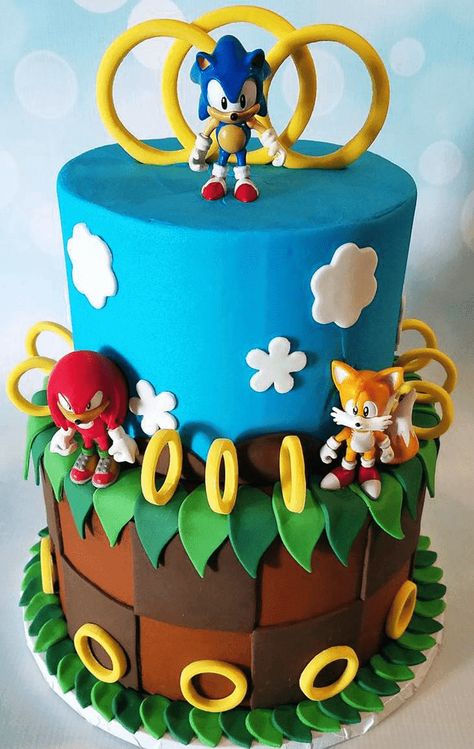 Sonic The Hedgehog Birthday Cake, Hedgehog Birthday Cake, Sonic Birthday Cake, Sonic The Hedgehog Cake, Sonic Cake, 7th Birthday Cakes, Hedgehog Cake, Sonic Birthday Parties, 6th Birthday Cakes