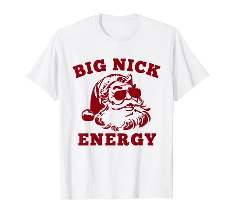 PRICES MAY VARY. Santa Christmas party apparel for school, Christmas festivals, Christmas party holiday Everybody can find something that represents them and the things they love. Big Nick Energy Funny Xmas Christmas. This funny tee also makes great Holiday, Christmas, Birthday, Halloween night and party with their friends. Lightweight, Classic fit, Double-needle sleeve and bottom hem Santa Christmas Party, Funny Santa Shirts, Big Nick Energy, Mens Christmas Shirts, Funny Holiday Shirts, Ugly Christmas Shirts, Christmas Clothing, Funny Christmas Tshirts, Christmas Matching