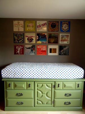 Here are some Repurposed Dresser Ideas that will inspire you to find an old dresser in a thrift shop and turn it into something fabulous and useful. Diy Twin Bed Frame, Diy Twin Bed, Diy Storage Bed, Nursery Makeover, Repurposed Dresser, Twin Bed Frame, Old Dressers, Vintage Dressers, Under Bed Storage