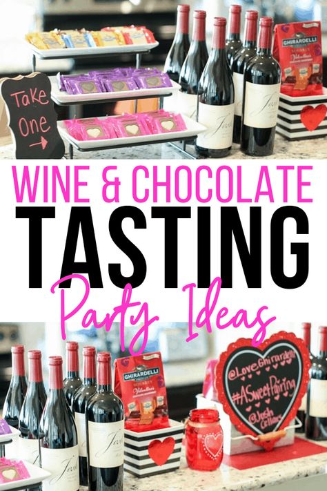 includes wine and chocolate pairing ideas, party decor and tips! #Wine #Chocolate #ChocolateParty #WineParty #Tips #Party Chocolate Tasting Party, Wine And Chocolate Pairing, Tasting Party Ideas, Hot Fudge Cake, Wine And Chocolate, Chocolate Tasting, Diy Tips And Tricks, Hot Chocolate Fudge, Wine Chocolate