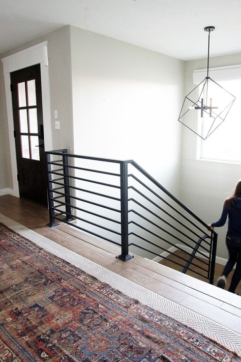 Indoor Stair Railing, Black Stair Railing, Indoor Railing, Metal Stair Railing, Stairs Railing, Interior Stair Railing, Wrought Iron Stair Railing, Modern Railing, Interior Railings