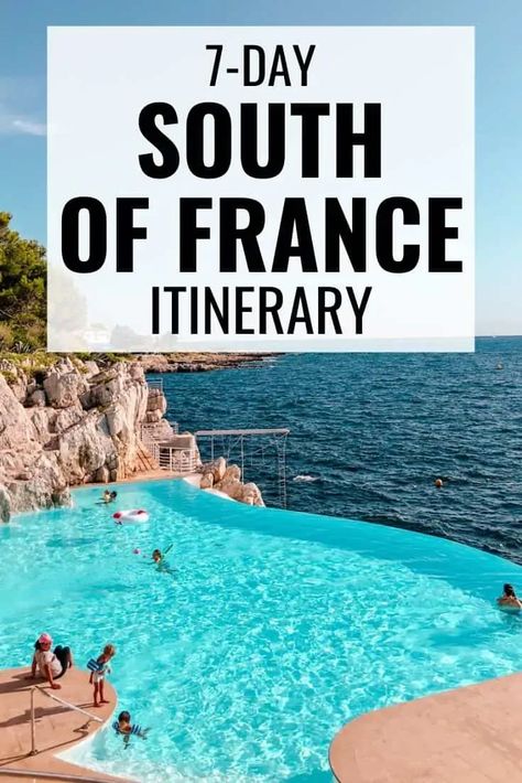 Planning your South of France itinerary? Here's a day-by-day outline of a perfect road trip from Provence to the French Riviera including some of the best things to do in Southern France and the best places to visit in the South of France. | 7 day south of france itinerary | south of France travel itinerary | best places in south of France | best places to visit south of france | best cities south of france | provence and french riviera itinerary | french riviera and provence French Riviera Road Trip, South Of France Travel Guide, Nice French Riviera, Cote Dazur French Riviera, Mediterranean Itinerary, Provence Itinerary, France Travel Itinerary, South Of France Itinerary, South Of France Travel