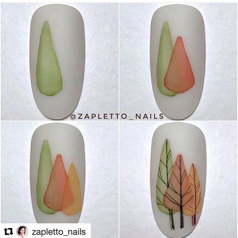 Watercolor Nails, Pop Art Nails, Water Color Nails, Tropical Nails, Nail Drawing, Nail Growth, Nail Art Videos, Fall Nail Art, Nail Art Galleries