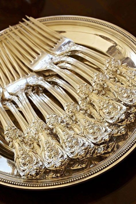 Table Build, Play Table, Sterling Silver Flatware, Butler's Pantry, Water Play, Silver Flatware, Forks And Spoons, Silver Spoons, Serving Piece