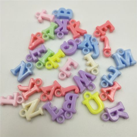 Cheap Beads, Buy Quality Jewelry & Accessories Directly from China Suppliers:DIY Jewelry Making Accessory Letter Charms Acrylic Alphabet Beads Mix Color Handcraft Bracelet Department Plastic Pendant 100pcs Enjoy ✓Free Shipping Worldwide! ✓Limited Time Sale ✓Easy Return. Acrylic Alphabet Letters, Cheap Beads, Acrylic Jewelry, Alphabet Beads, Mix Color, Letter Charms, Letter Pendants, Alphabet Letters, Diy Jewelry Making