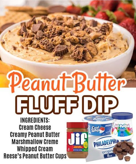 Tha Munchies: Peanut Butter Fluff Dip Peanut Butter Fluff Dip, Peanut Butter Cup Dip, Peanut Butter Fluff, Fluff Dip, Dessert Dip Recipes, Peanut Butter Dip, Peanut Butter Marshmallow, Fluff Recipe, Fluff Desserts