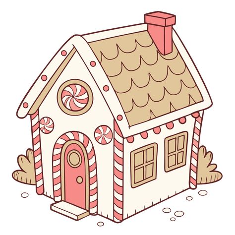 Gingerbread House in Candycane Theme Clipart Gingerbread House Sketch, Cartoon Gingerbread House, Gingerbread House Cartoon, Candy Cane Cartoon, Gingerbread Cartoon, White Gingerbread House, Candy Cane Theme, House Doodle, Winter Artwork