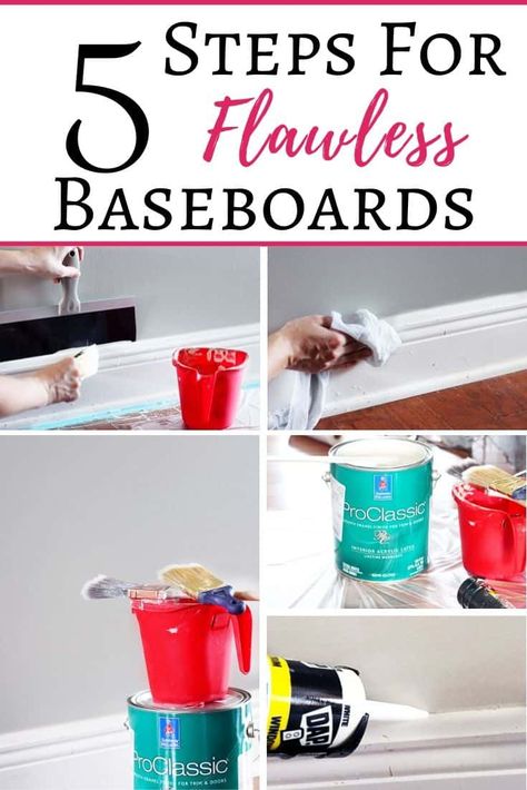 How To Paint Baseboards, Paint Baseboards, Painting Baseboards, Carpet Diy, Diy Bedroom, Modern Home Furniture, Painting Trim, Diy Renovation, Diy Home Repair