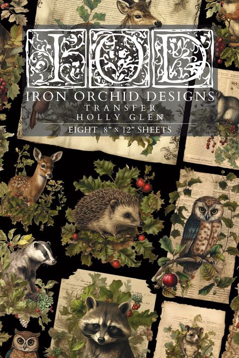 Diy Space, Rub On Transfers, Iron Orchid Designs, Merry Christmas Decoration, Milk Paint, Woodland Creatures, Furniture Projects, Classic Christmas, Woodland Animals