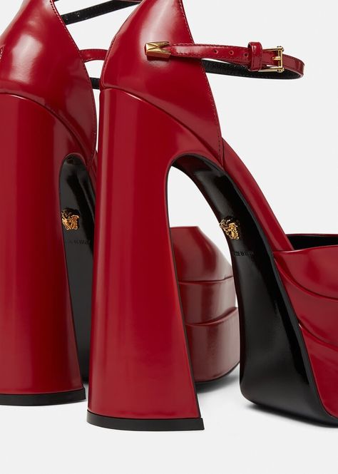 Versace Women's Aevitas Pointy Platform Pumps in burgundy | Versace US Luxury Stuff, Luxury Clothes Men, Fashion Shoes Heels, Christian Louboutin Heels, Dior Fashion, Shoe Inspo, Aesthetic Shoes, Gianni Versace, Pretty Shoes