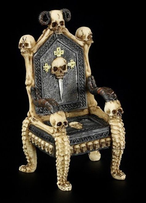 Skull Throne, Skull Furniture, Gothic Chair, Throne Chairs, Round Furniture, Home Decor Catalogs, White Walker, Gothic Furniture, Throne Chair