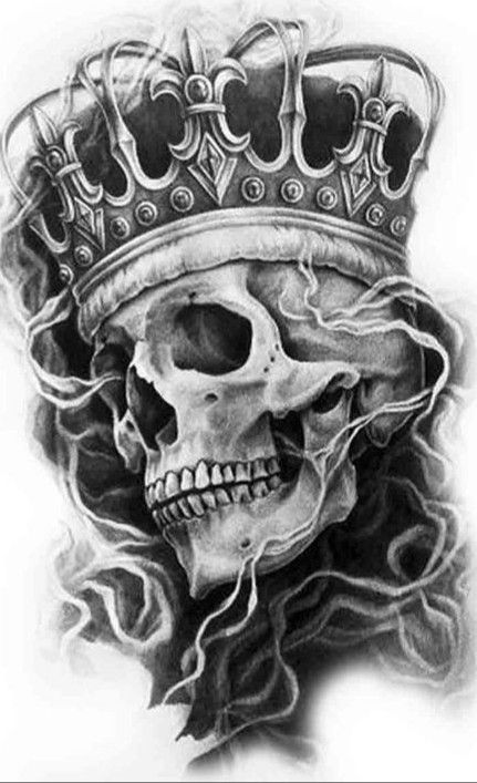 Christus Tattoo, Half Sleeve Tattoos Sketches, Skull Art Tattoo, Skull Hand Tattoo, Mexican Art Tattoos, Armband Tattoos, Crown Tattoo Design, Skull Sleeve Tattoos, Chicano Style Tattoo