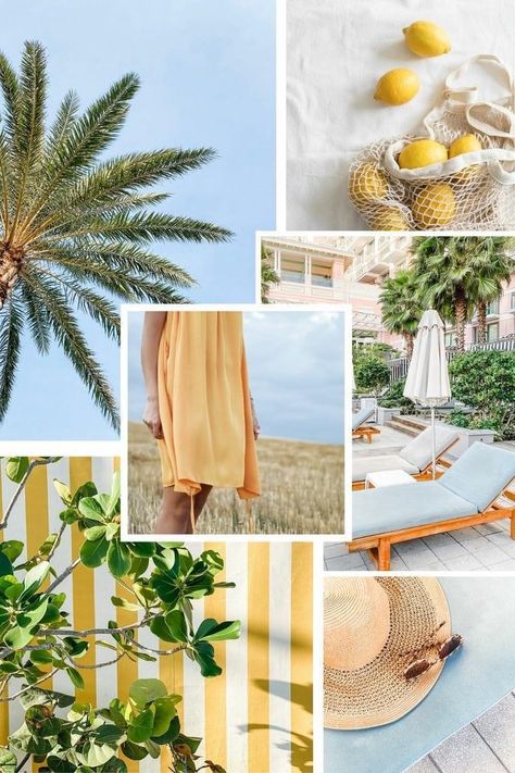 Mood Boards Summer, Summer Inspiration Board, Fun Mood Board, Spring Mood Board Inspiration, Summer Design Inspiration, Summer Mood Aesthetic, Creative Moodboard Design, Moodboard Inspiration Mood Boards Ideas, Mood Board Yellow