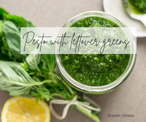 I don’t like to waste food. But many times I find myself with some herbs and greens leftover from a recipe. Here is a great way to use them up. Pesto Sauce. This is not your classic pesto. But who says we can’t enjoy a flexible and delicious sauce by using all of our extras? Truly it is just a raw green sauce after all.  Here is a variety of ingredients that are pretty fool proof: Greens: Spinach, power green blend, arugula, swiss chard, kale (baby kale or dinosaur kale) and carrot top Swiss Chard Pesto, Dinosaur Kale, Homemade Pesto Sauce, Green Pesto, Baby Kale, Carrot Top, Grain Bowl, Homemade Pesto, Green Sauce