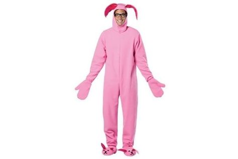 Christmas Story Bunny Suit Christmas Story Bunny Costume, Pink Bunny Costume, Easter Bunny Costume, Movie Character Costumes, Bunny Halloween Costume, Pajama Costume, Christmas Bunny, Bunny Suit, Fancy Costumes