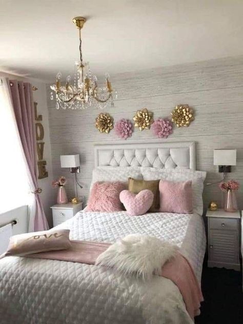 Pink Bedroom Furniture, Pink Bedroom Design, Luxury Room Bedroom, Pink Bedroom Decor, Classy Bedroom, Pink Bedrooms, Girl Bedroom Decor, Stylish Bedroom, Room Makeover Bedroom