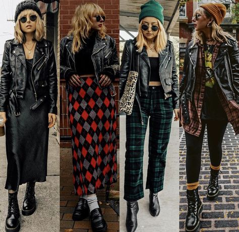 Ripped Fishnets, Rock Chic Outfits, October First, Grunge Outfits Winter, Happy October, Thrifted Outfits, Evolution Of Fashion, Vintage Inspired Outfits, Punk Outfits