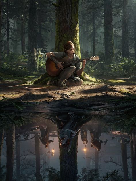 A phone wallpaper of the 2 themes Witcher Wallpaper, The Last Of Us2, Video Game Posters, Gaming Posters, Ellie Williams, Gaming Wallpapers, A4 Poster, Life Is Strange, Last Of Us