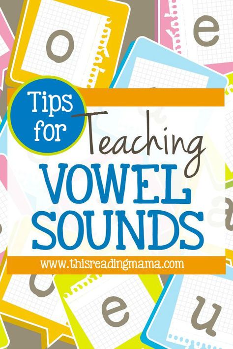 Tips for Teaching Vowel Sounds - This Reading Mama Vowels Kindergarten, Vowel Sounds Activities, Teaching Sound, Teaching Vowels, Vowel Activities, Learning Reading, Children Learning, Vowel Sounds, Teaching Phonics