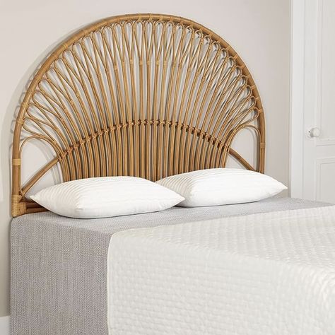 South Shore Balka Rattan Wall-Mounted Headboard, Queen Cape Addition, Headboard Rattan, Wall Mounted Headboards, Rattan Bed, Rattan Headboard, House Vibes, Master Bed, Queen Headboard, Wood Headboard