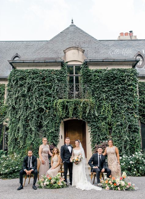 Greencrest Manor summer wedding European Wedding Venues, Wedding Venues Midwest, Fig Wedding, Greencrest Manor, Wedding Venue Garden, European Wedding Venue, Garden Wedding Photos, Garden Themed Wedding, Bridal Party Poses