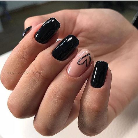 Black Nails. Heart Nails. Valentine's Nails. Jordan Nails, Black And White Nail, Red Nail Art Designs, Red Nail Art, Matte Black Nails, Valentine Nails, Heart Nail, Black Nail Art, Nail Design Inspiration