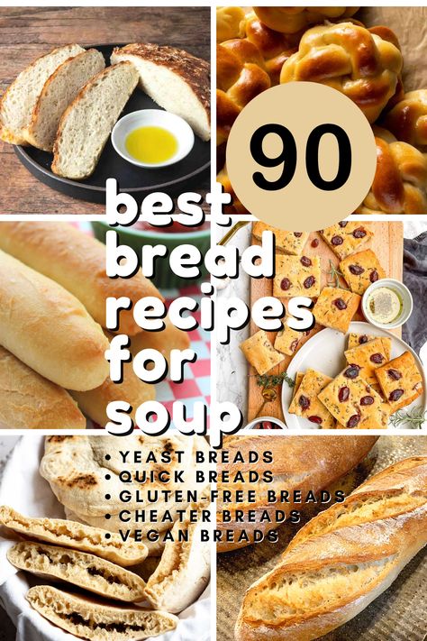 Homemade Bread For Soup, Bread For Soups Easy Recipes, Homemade Bread To Go With Soup, Instant Bread Recipes, Easy Homemade Bread For Soup, Bread Recipes For Soup, Bread To Serve With Soup, Soup For Bread Bowls Easy Recipes, Bread For Soup Dipping