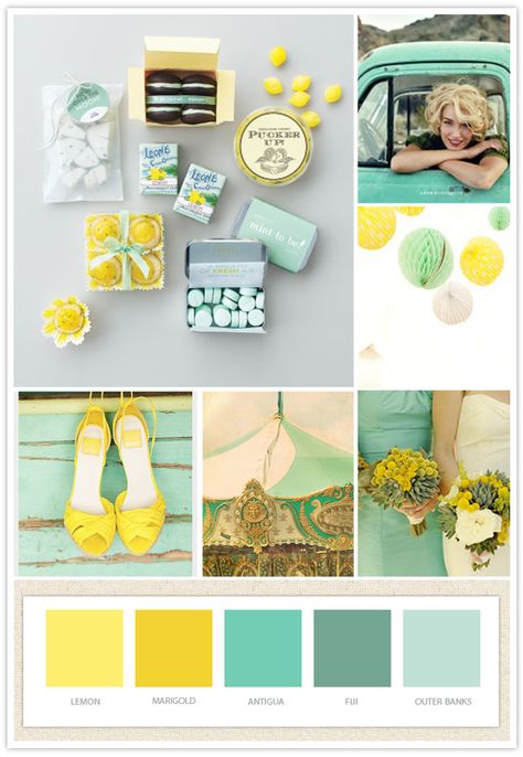 Mint Yellow Aesthetic, Mint And Yellow Outfit, Yellow Mint Color Palette, Tiffany Green Color Palette, Mint Colour Combination, Colors With Mint Green, Mint Color Palette, Mint Green And Yellow, Mint Color Palettes