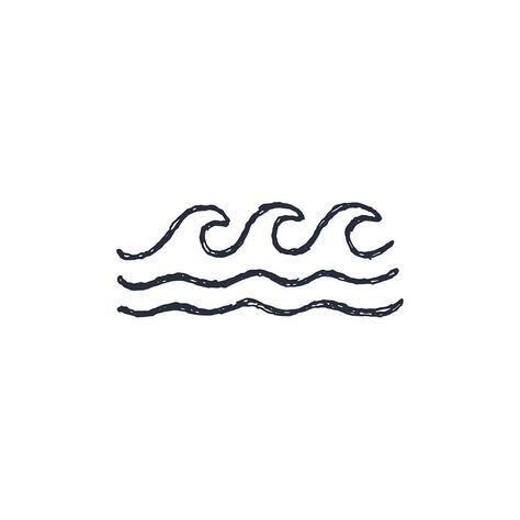 Making waves Minimalistic Drawings, Wave Drawing, Geniale Tattoos, Minimalist Drawing, Small Drawings, Waves Tattoo, Pola Sulam, Mini Drawings, Cute Easy Drawings