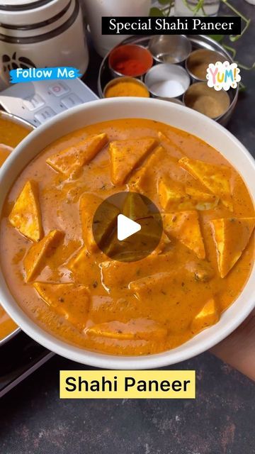 Janki Rasoi on Instagram: "Shahi Paneer Recipe 😋
.
.
.
#shahipaneer #paneer #recipe #cooking #tasty #reelsinstagram" Paneer Sabzi, Shahi Paneer Recipe, Healthy Eating Meal Plan, Whole Spices, Paneer Recipe, Red Chilli Powder, Paneer Recipes, Coriander Powder, Cashew Nut