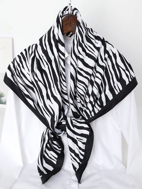 Multicolor Casual   Polyester Zebra Stripe Bandana Embellished   Women Accessories Bandana Scarf, Bandana Print, Zebra Print, Stripe Print, Head Scarf, Harem Pants, Fashion Nova, Mood Board, Women Accessories