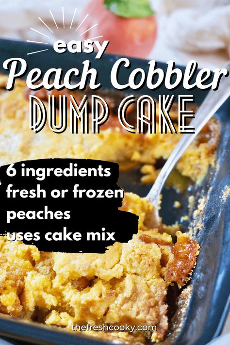 Cake Mix Peach Cobbler, Cobbler Dump Cake, Peach Cobbler Cake, Cake Mix Cobbler, Peach Cobbler Dump Cake, Fresh Peach Cobbler, Easy Peach Cobbler, Peach Dump Cake, Easy Peach Cobbler Recipe