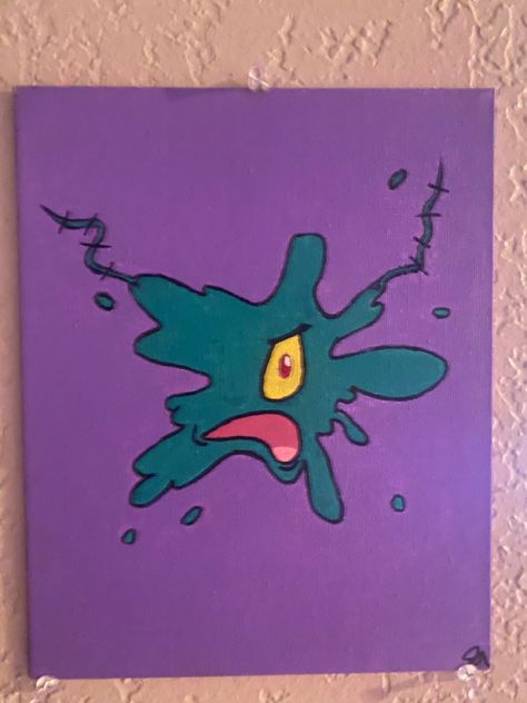 plankton stepped on Squished Plankton, Plankton Painting, Canvas Painting Designs, Painting Designs, Punch Needle, Paint Designs, Painting Ideas, Diy And Crafts, Canvas Painting