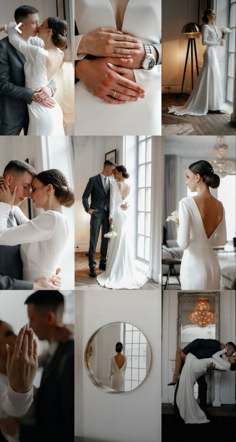 Studio Wedding Pictures, Studio Wedding Photos, Bride And Groom Getting Ready Together, Wedding Day Getting Ready Photos, Wedding Story Ideas, Bride Photoshoot Studio, Bride And Groom Poses Ideas, Bride Preparation Photos, Christmas Wedding Pictures