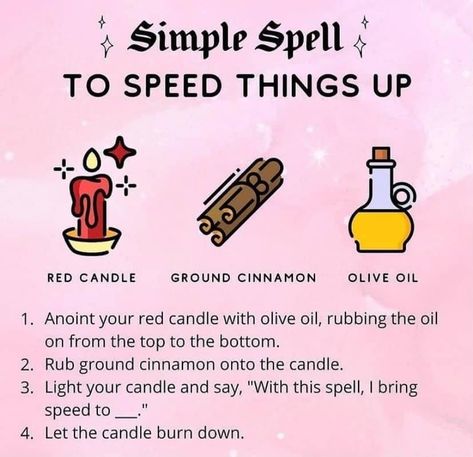 Spell To Speed Things Up, Easy Candle Spells, Red Candle Spell, Dream Of Me Spell, Attract Soulmate, Friday Magic, Manifestation Tarot, Midnight Aesthetic, Crystal Knowledge