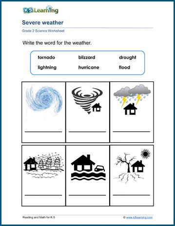 Weather Worksheets 2nd Grade, Severe Weather Activities For Kids, Weather Worksheets For Kindergarten, Grade 2 Science Worksheets, Severe Weather Activities, Natural Disasters Lessons, Weather Vs Climate, Thanksgiving Homeschool, Weather Quiz