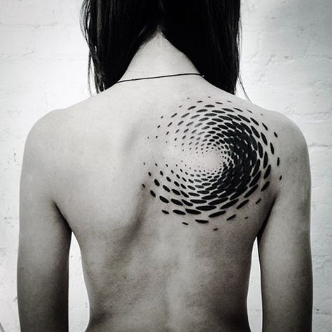 Tatto Clock, Futuristic Tattoo, Optical Illusion Tattoo, Elements Tattoo, Back Of Shoulder Tattoo, 3d Tattoos, Line Tattoos, Blackwork Tattoo, Wrist Tattoos