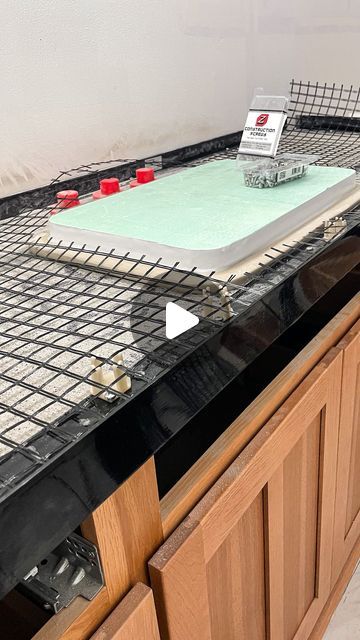 581 likes, 47 comments - diy.ourhome on May 26, 2022: "I’m so excited to see how my countertops come out I can barely contain myself 😂 If you missed it, here’s the first step of the poured concrete vanity counters using @zcounterform products! They make everything you need to easily DIY your own countertops - whether it be a kitchen, bathroom, or outdoor space! You simply attach the forms to your cement board, roll out the mesh reinforcement and attach the Zclips (which are designed to hold Diy Vanity Top, Cement Countertops Kitchen, Cement Kitchen Countertops, Diy Countertop Ideas, How To Make Concrete Countertops, Concrete Bathroom Vanity, Outdoor Concrete Countertops, Concrete Countertops Diy, Concrete Countertop Forms