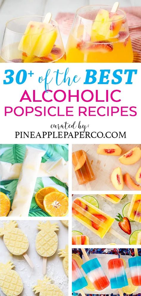 Boozy Popsicle Recipes, Alcoholic Popsicle Recipes, Alcohol Popsicles, Champagne Popsicles, Summer Popsicle Recipes, Adult Popsicles, Margarita Popsicles, Boozy Pops, Boozy Ice Pops