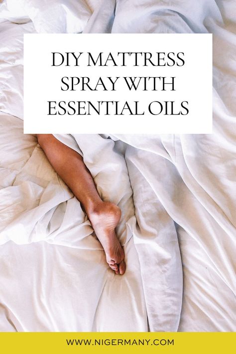 Freshen up your mattress with a homemade, natural DIY mattress spray and perfect for bedding. Deter dust mites and keep your mattress smelling fresh with essential oils. Freshen Mattress, Dust Mite Spray, Mattress Spray, Bed Spray, Diy Mattress, Diy Conditioner, Sheet Spray, Diy Lotion, Diy Cleaning Hacks